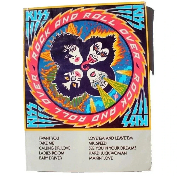 KISS Rock and Roll Over 1977 Guitar Tablature Songbook Lyrics Sheet Music - Picture 1 of 4